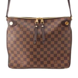 Louis Vuitton Damier Duomo Hobo Shoulder Bag Canvas Ebene Brown Leather